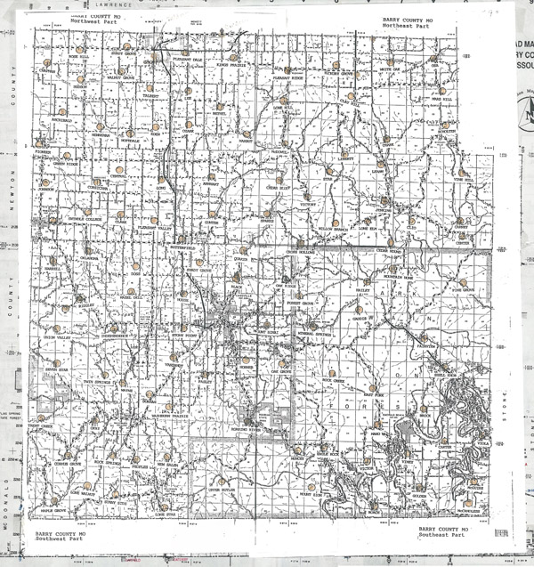 Barry County Rural School Map